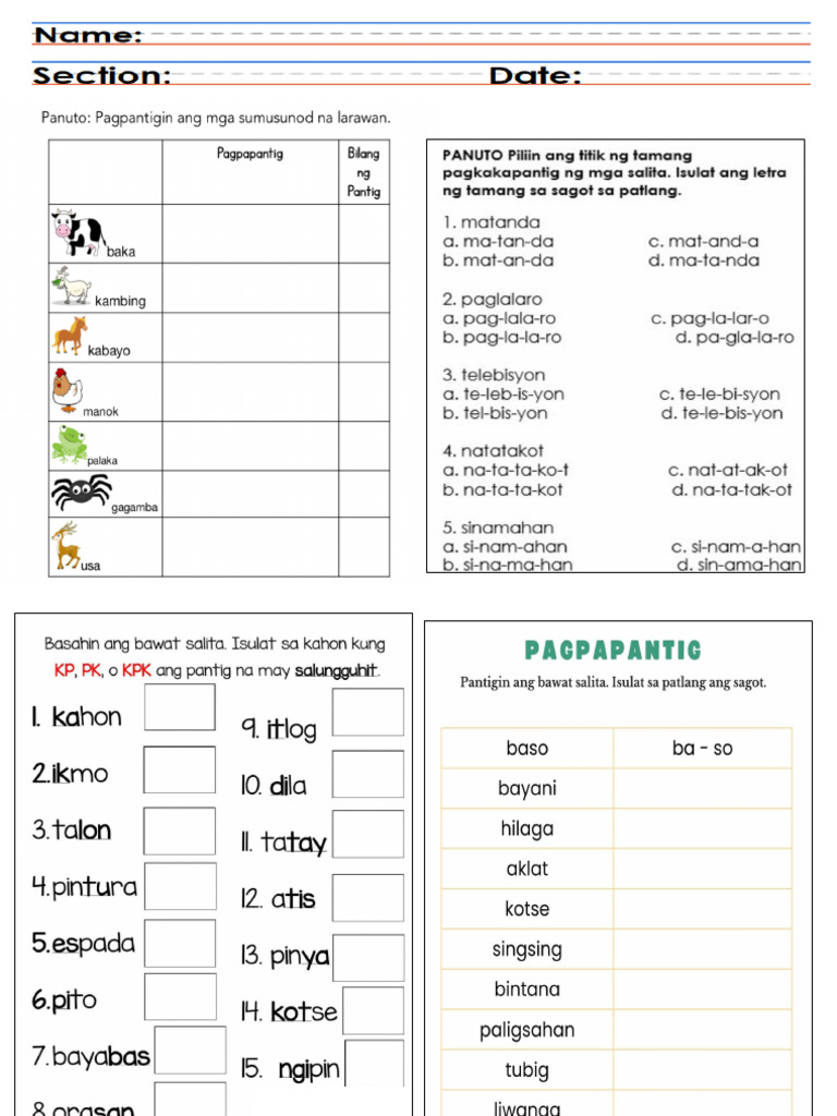Pagpapantig | PDF