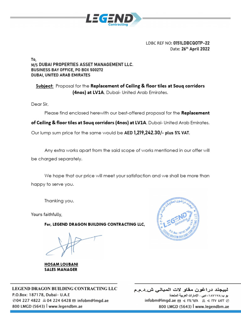 0151LDBCQOTP-22 - DPAM KCP-17 (DI) .1 - RFQ - Replacement of Ceiling ...
