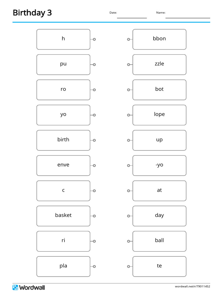 birthday3matchuplinedrawing PDF