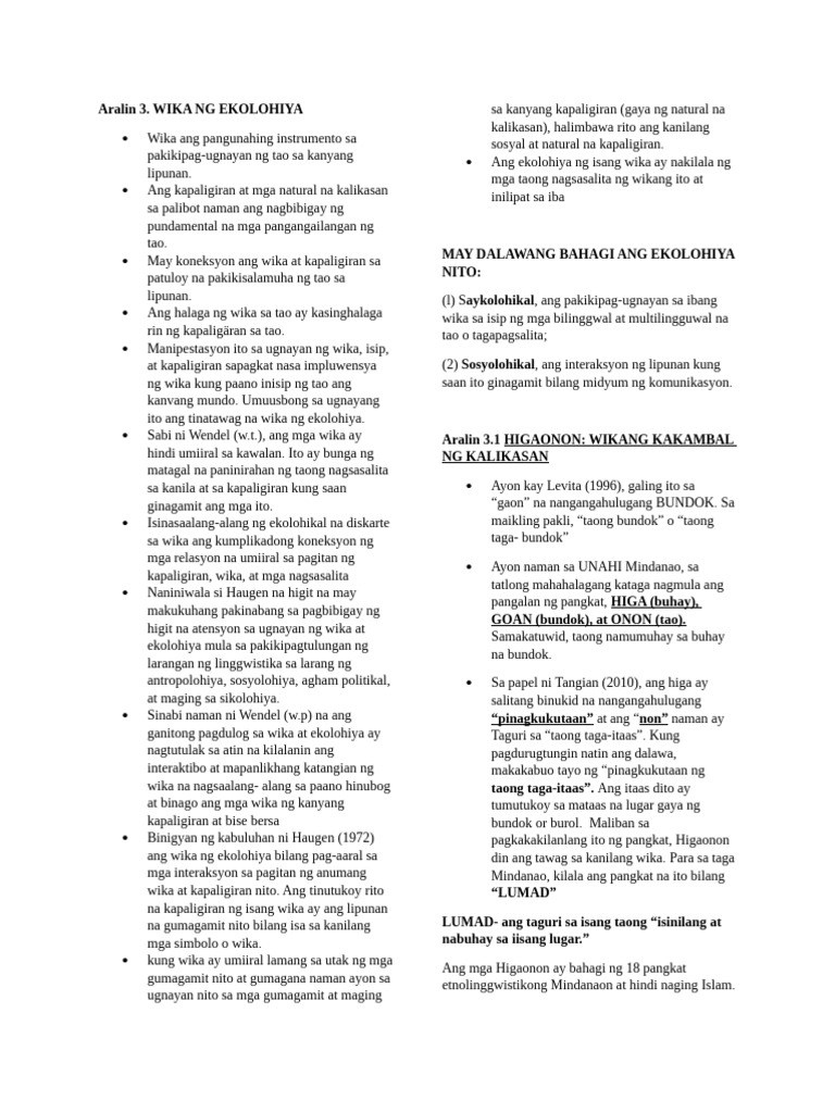 Aralin 3 GROUP 2 | PDF