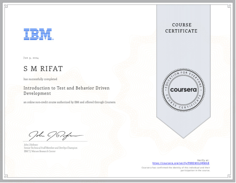 Introduction To Test and Behavior Driven Development Coursera ...