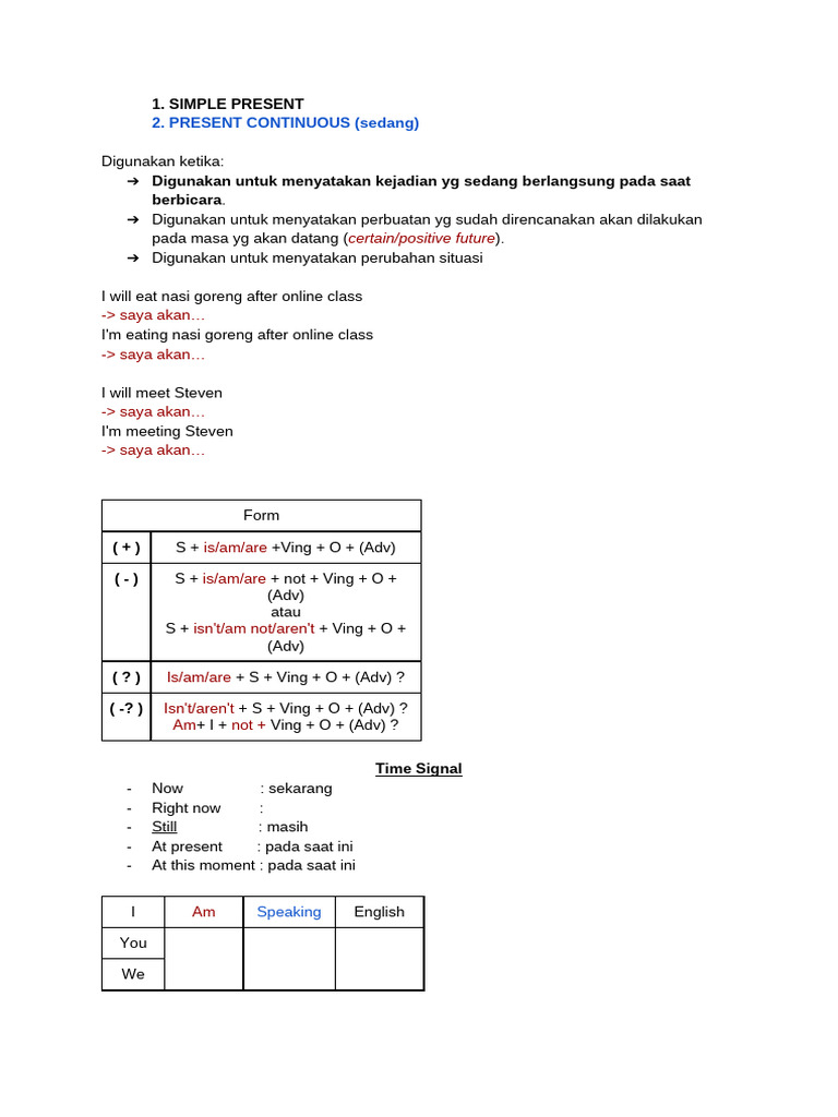 VC17 Part 6 (Present Continuous) | PDF