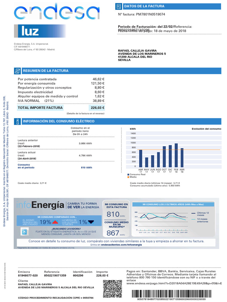 Factura Endesa PDF | PDF