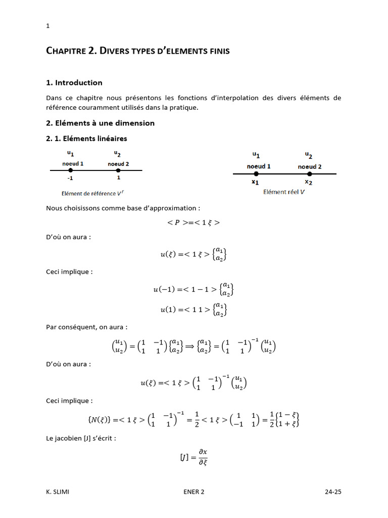 Chapitre 2-divers types d'éléments finis | PDF