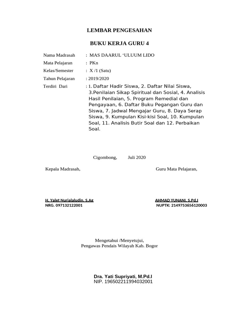 Lembar Pengesahan | PDF