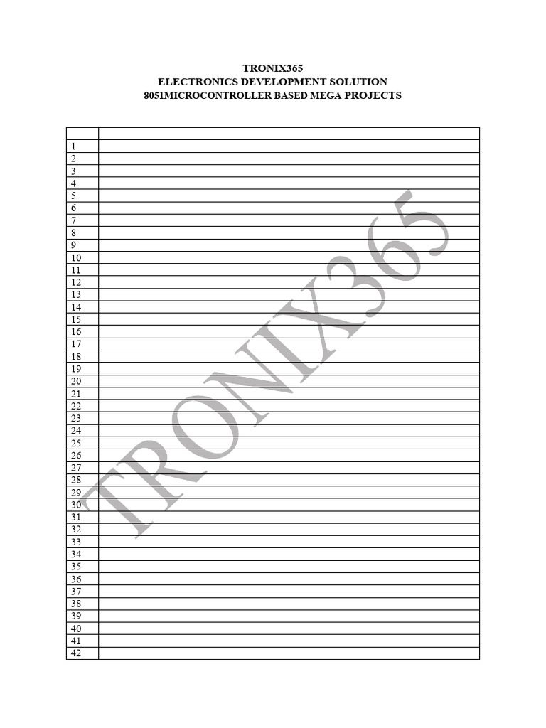 New 8051microcontroller Based Mega Projects | PDF