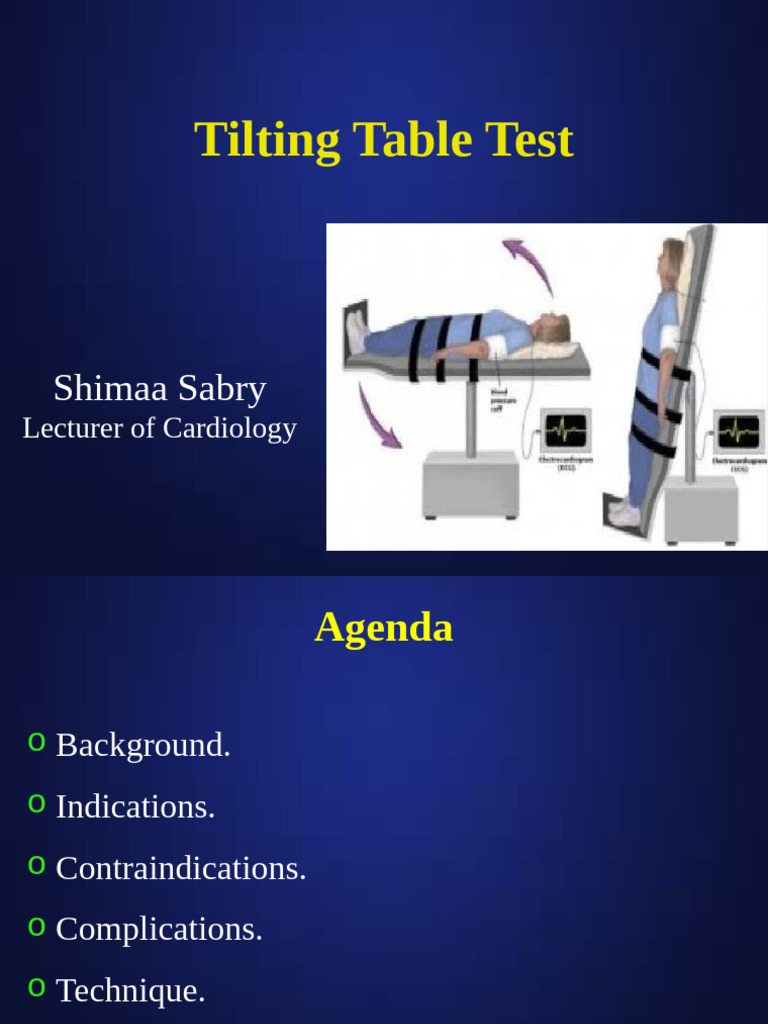 Tilting Table Test: Shimaa Sabry | PDF