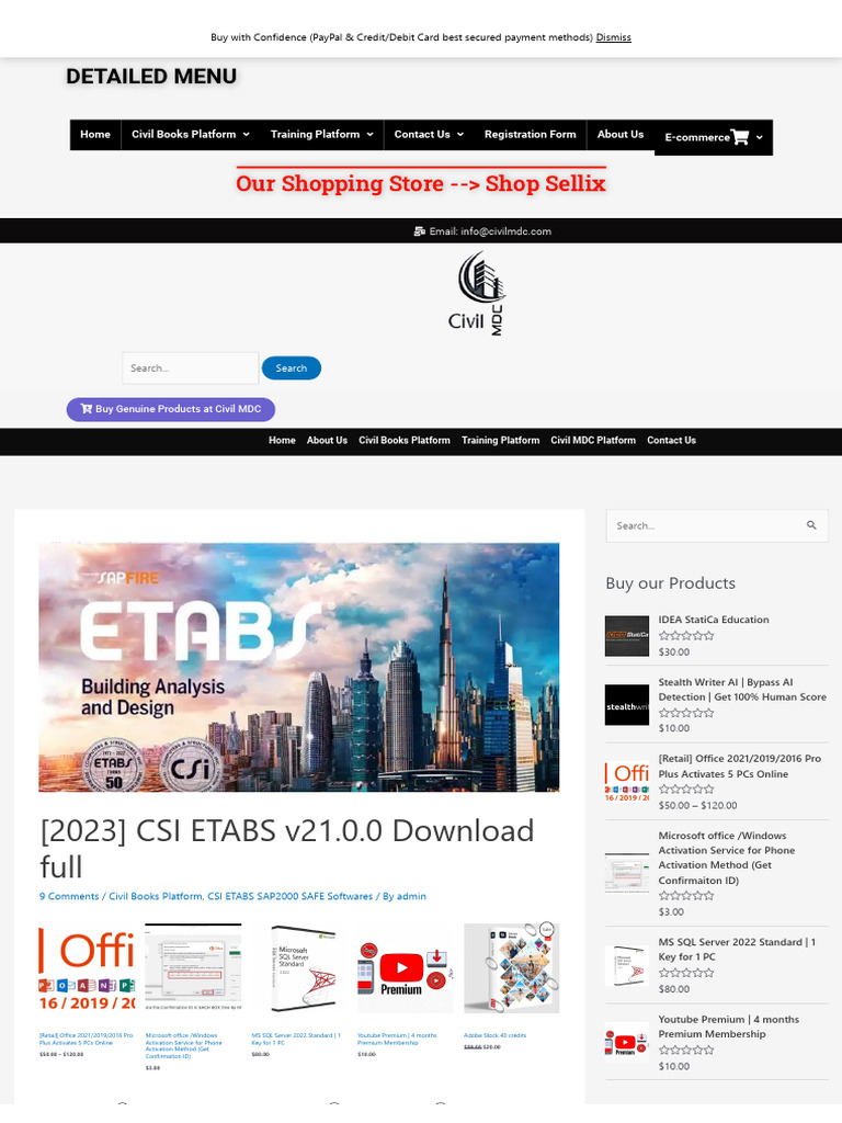 Csi Etabs V21 0 0 Download Full Civil Mdc Pdf
