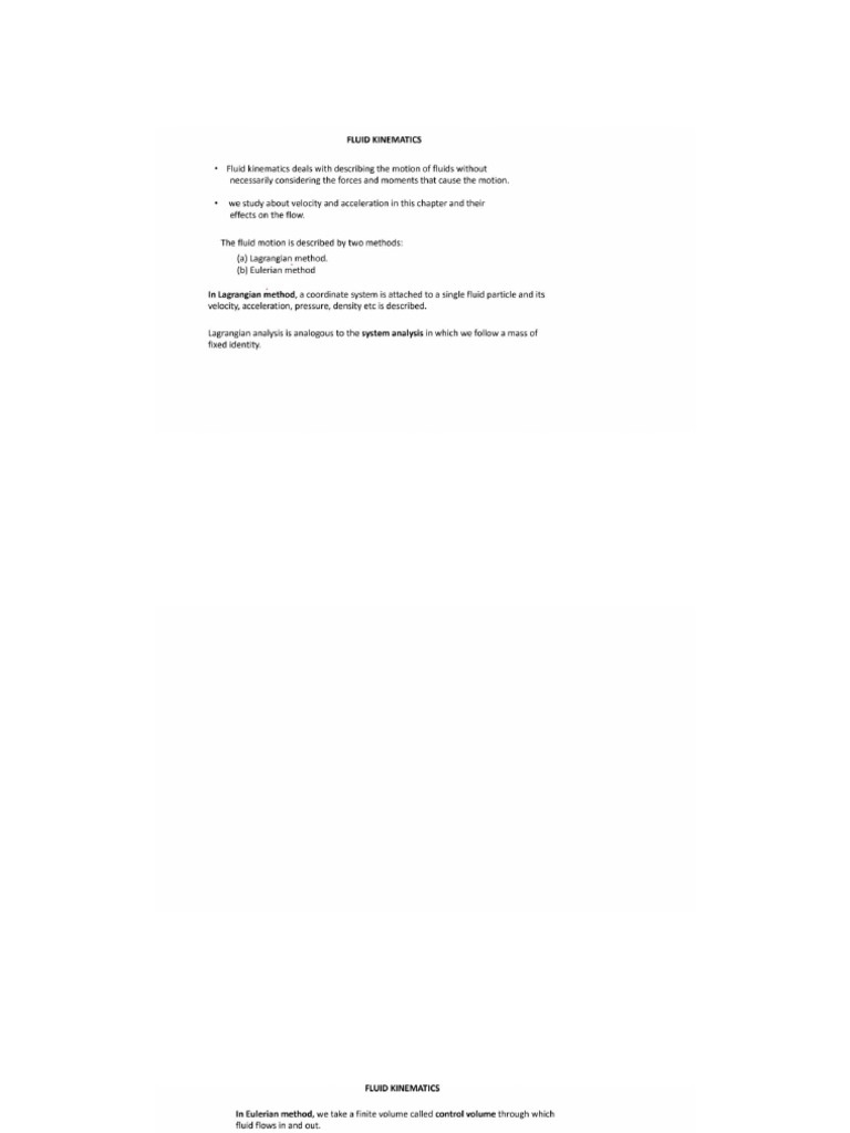 Fluid kinematics dynamics pdf