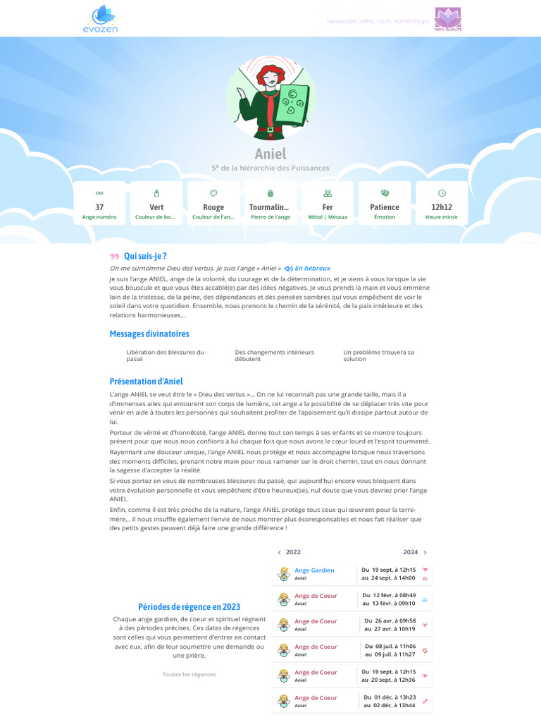 37 L'ange gardien Aniel et ses pouvoirs _ Evozen PDF