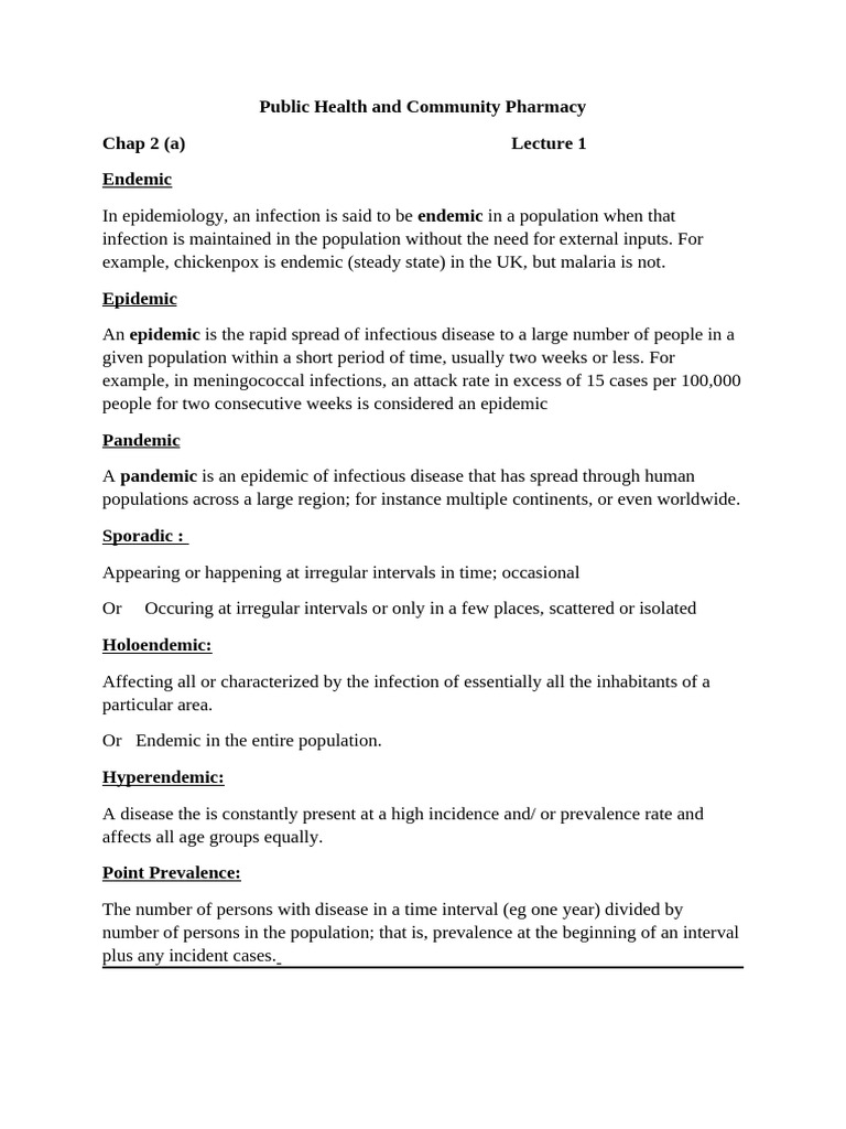 Chap 2.1.1 Epidimologyy Lect1 | PDF