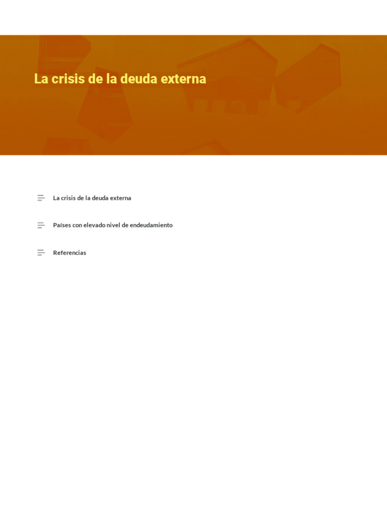 M3 L1 - La Crisis de La Deuda Externa | PDF