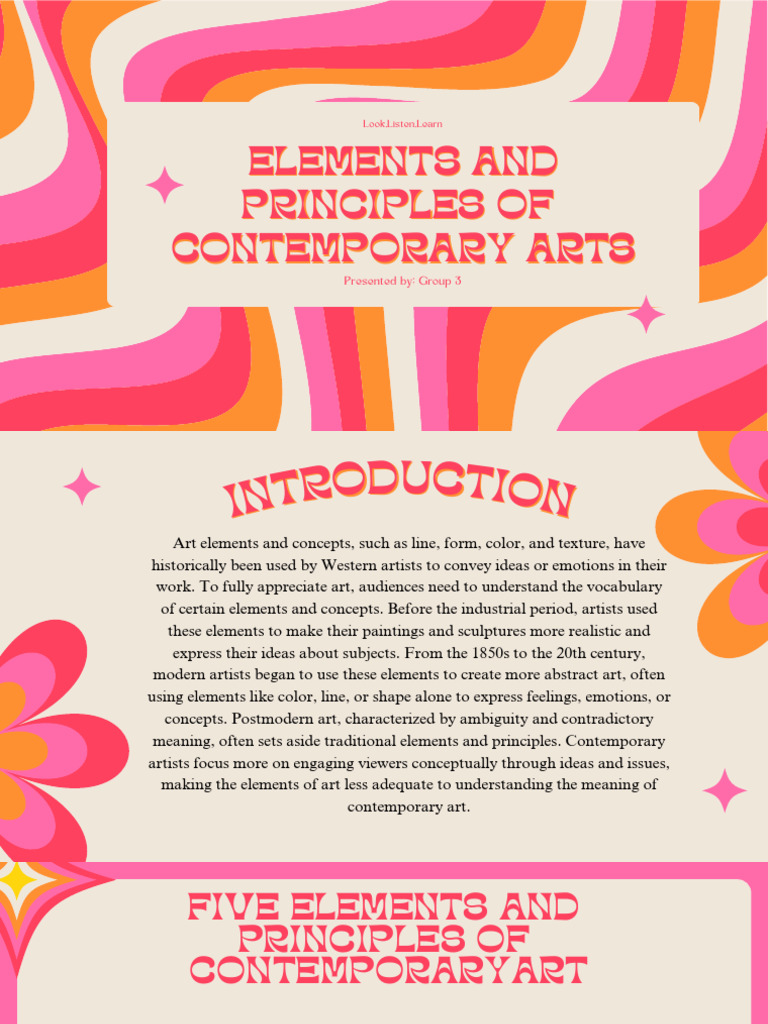 Pink Orange Yellow Happy Hippie Word List Game Presentation Party PDF