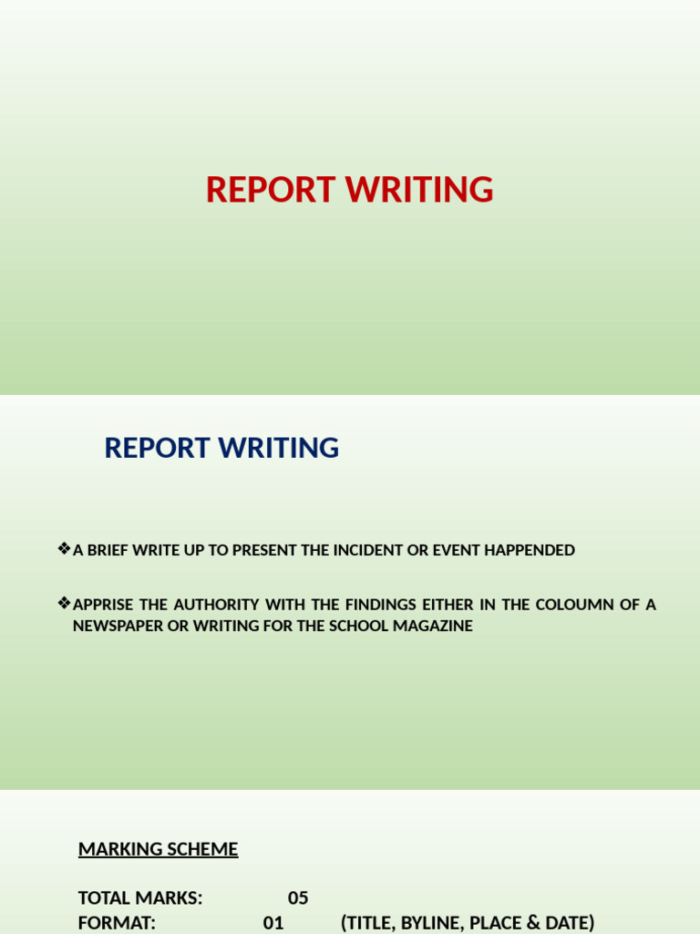 Report Writing | PDF