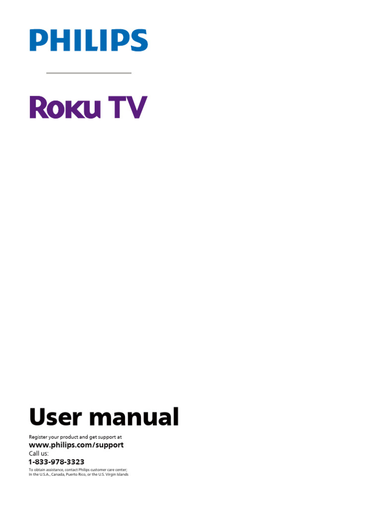 Philips Tv Manual | PDF