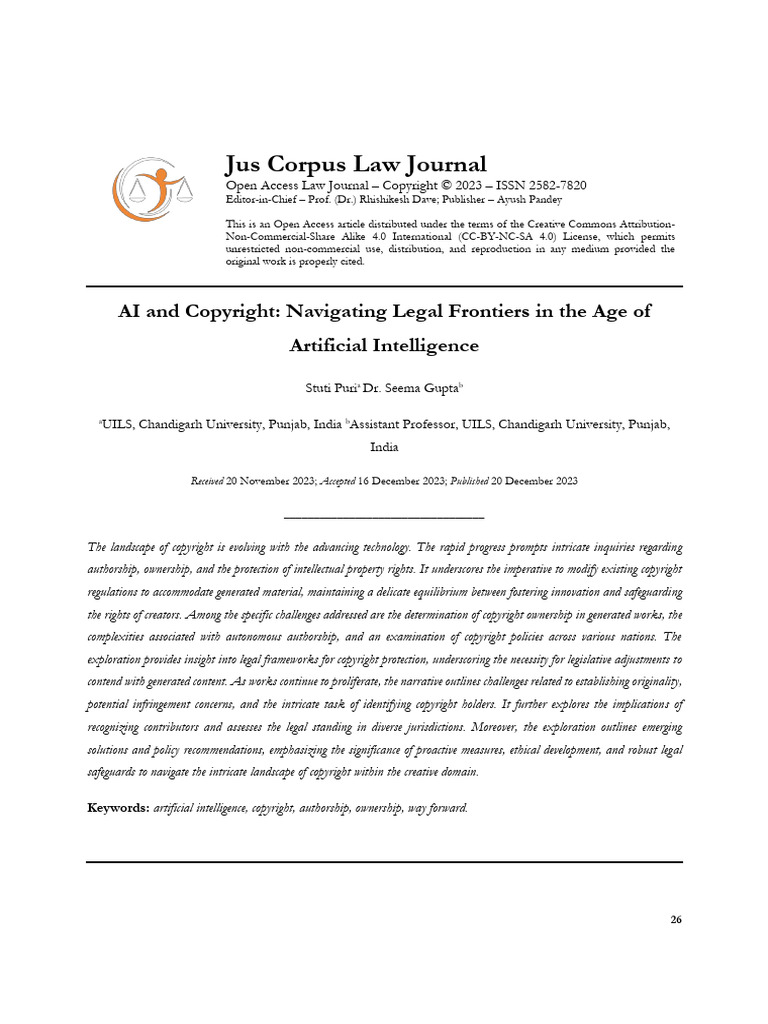 Ai and Copyright | PDF