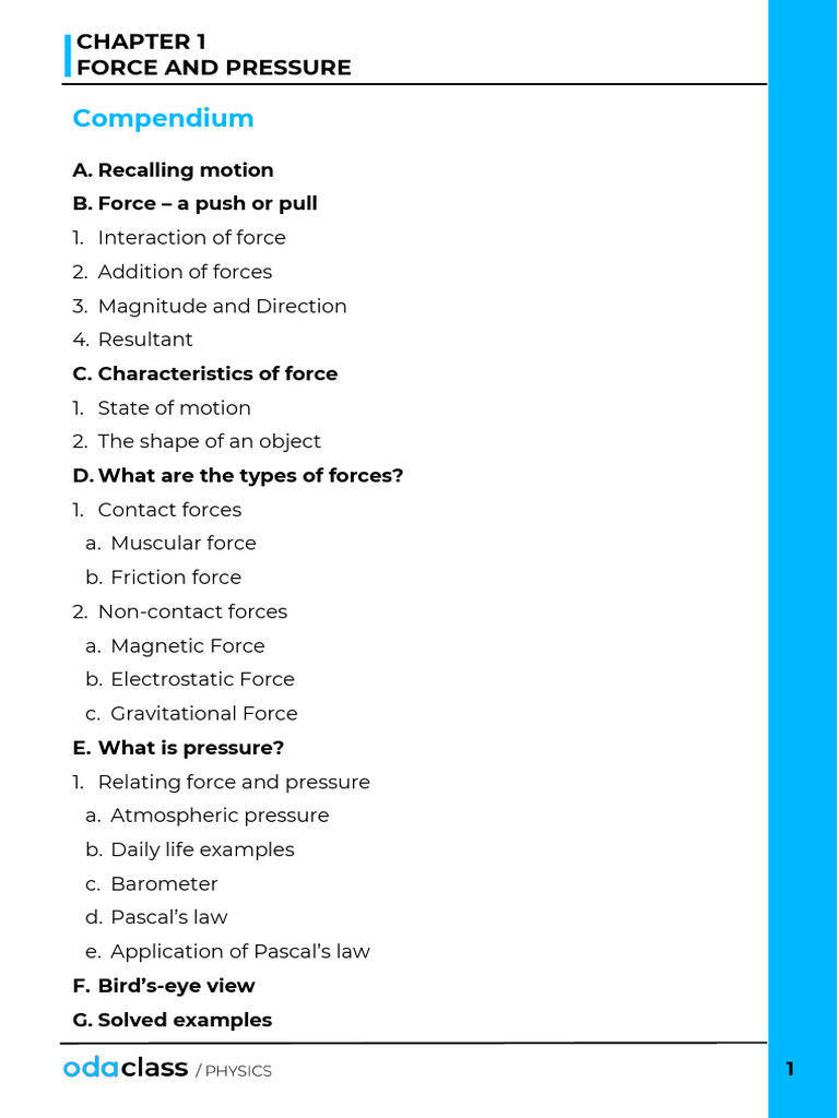 (CH-11) FORCE and PRESSURE | PDF