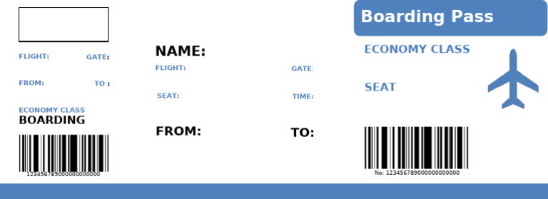 Boarding Pass Template | PDF