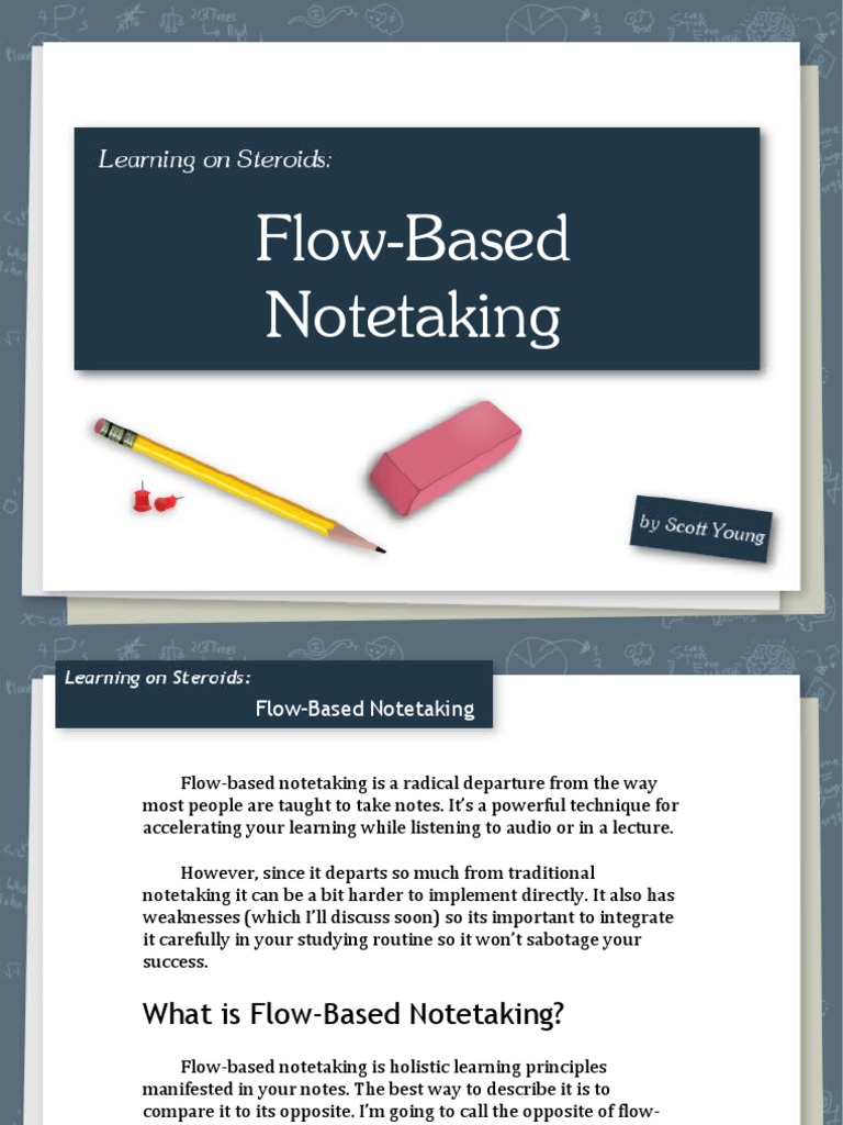 Flow Based Note Taking | Lecture | Learning