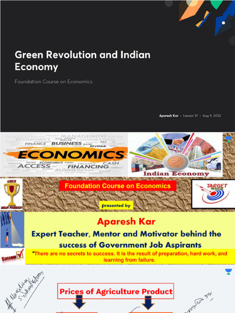 Green Revolution and Indian Economy With Anno | PDF