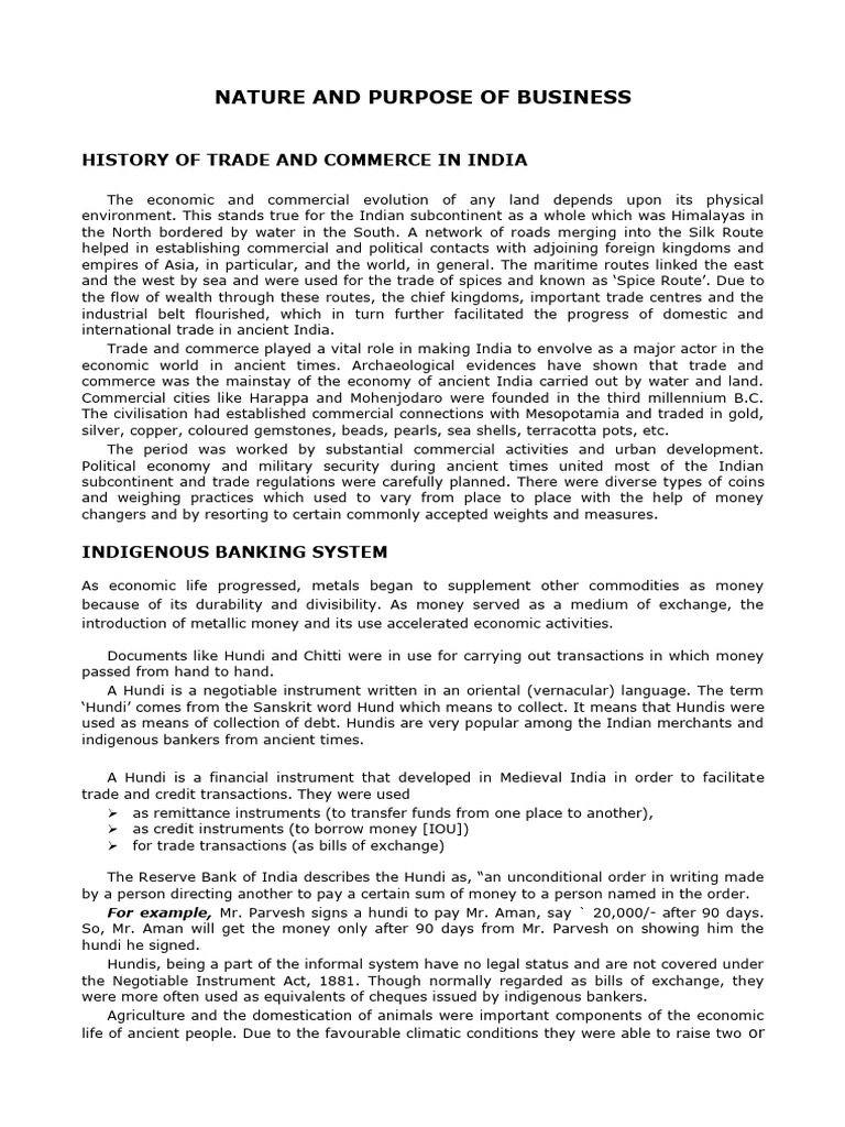 Reading material on nature and purpose of business pdf goods politics
