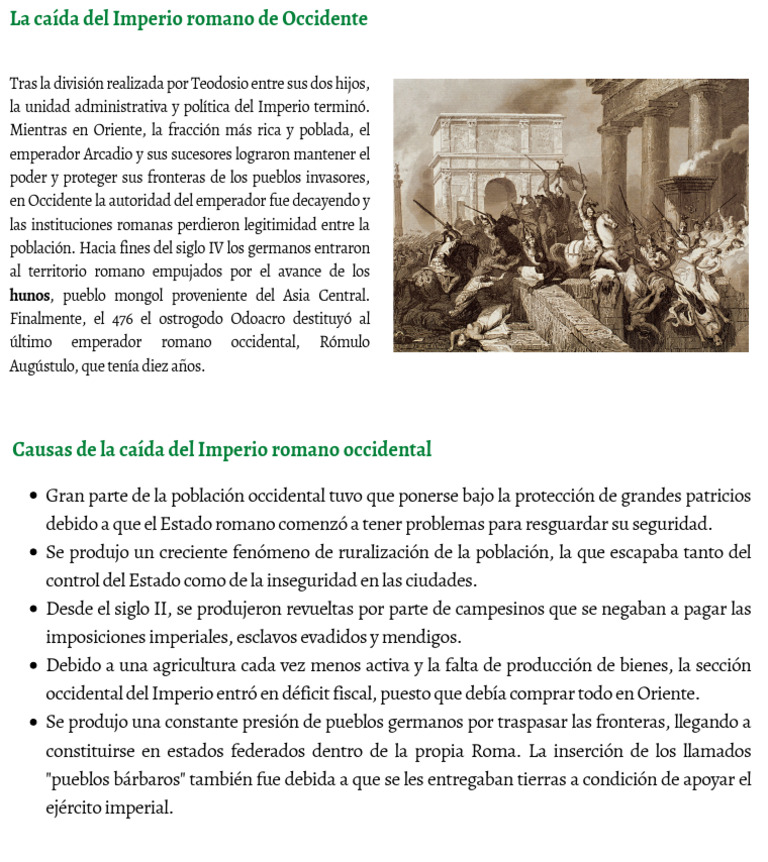 La Caída Del Imperio Romano de Occidente | PDF