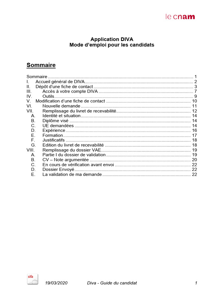 Diva Guide Candidat 19032020 | PDF