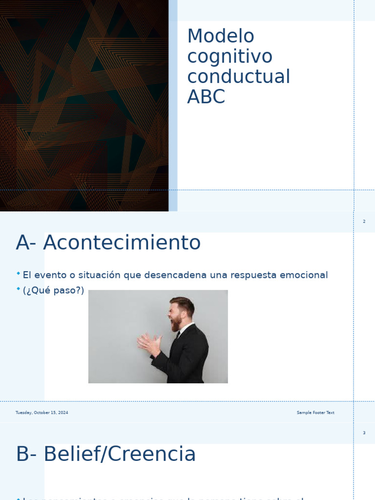 Modelo Cognitivo Conductual Diapos | PDF