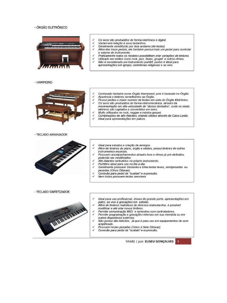 Teclado, Piano, Órgao | PDF