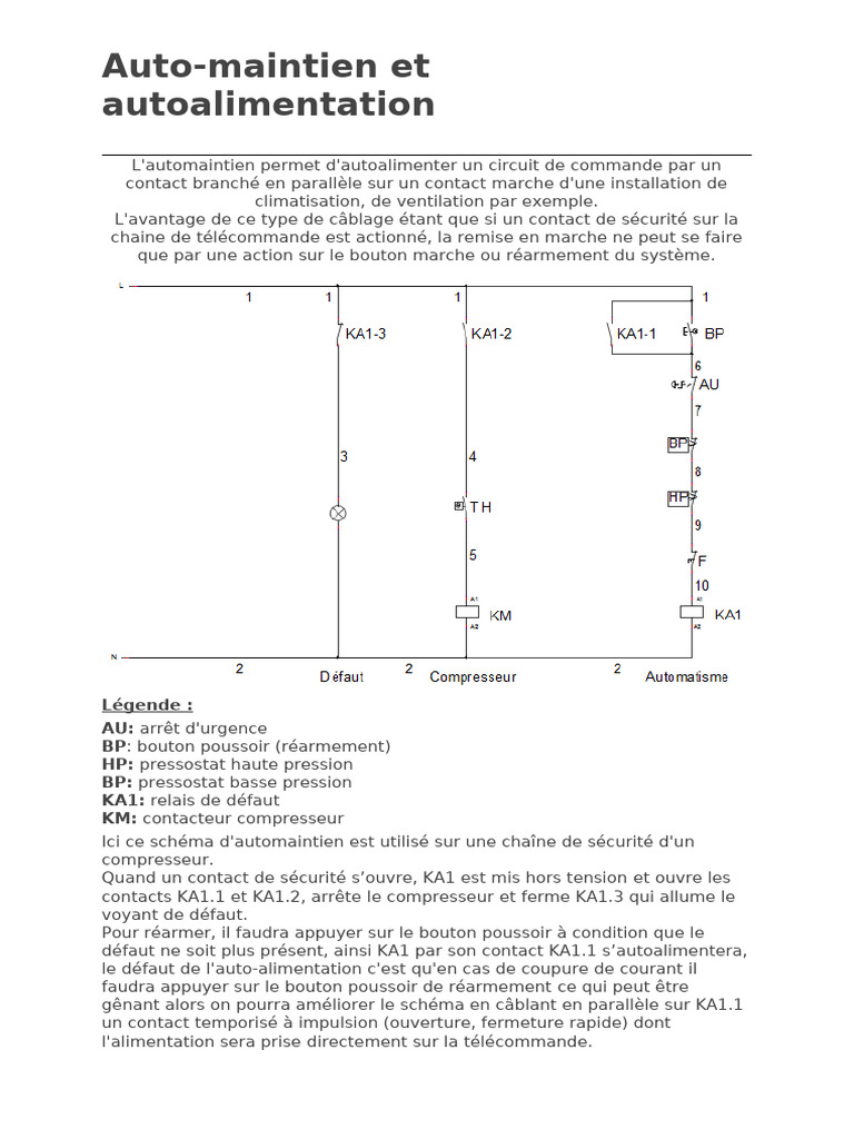 Automaintien Et Autoalimentation | PDF