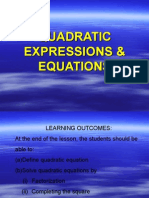 Quadratic Expressions & Equations