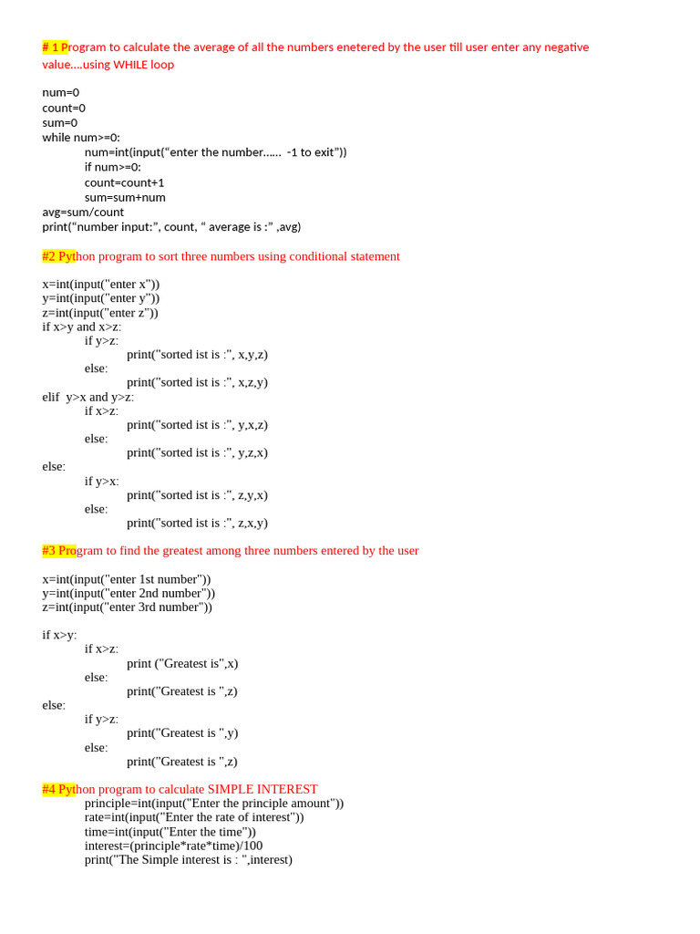 PYthon Programs 033022 | PDF