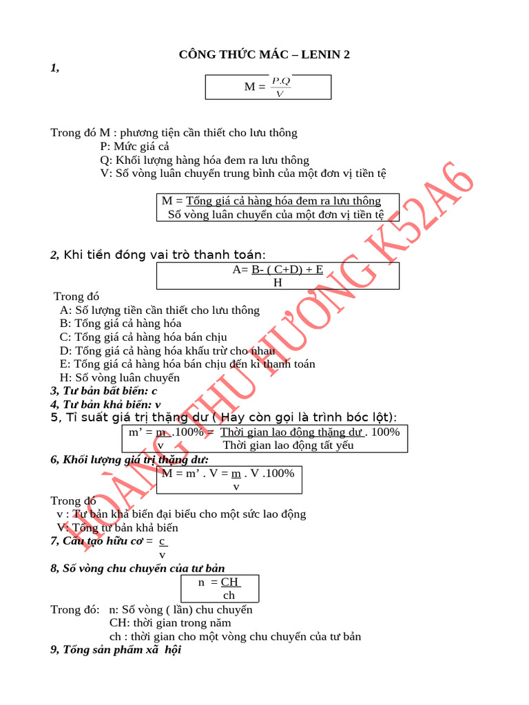 Công TH C KTCT | PDF