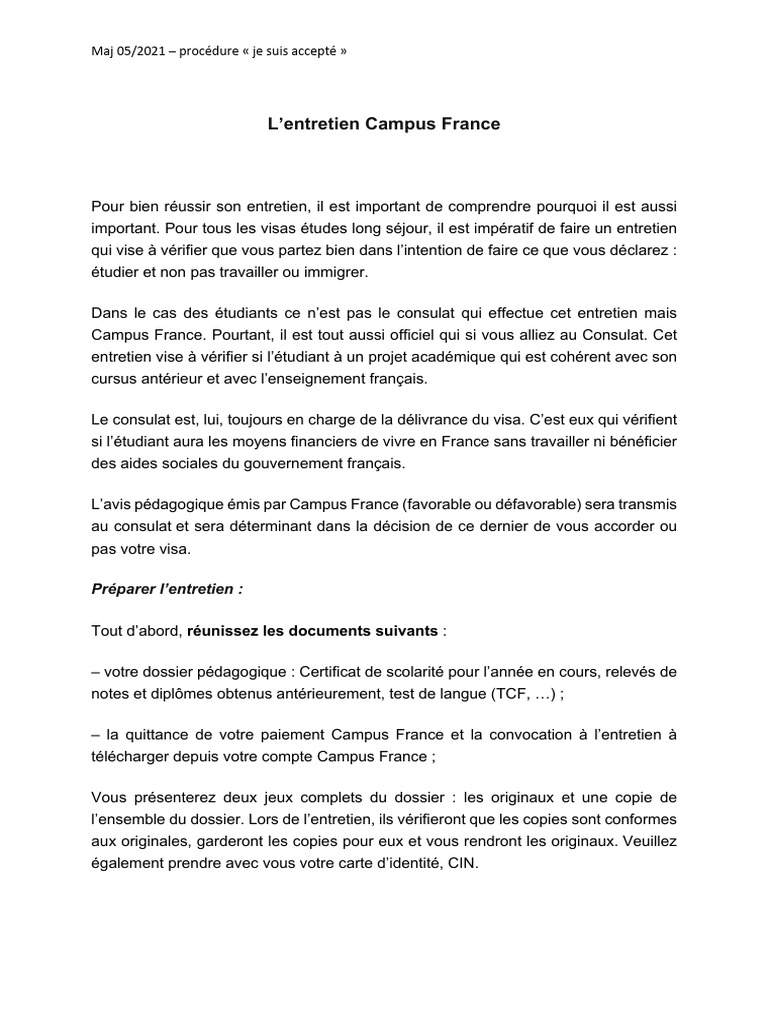 Guide de L'entretien EEF - JSA | PDF