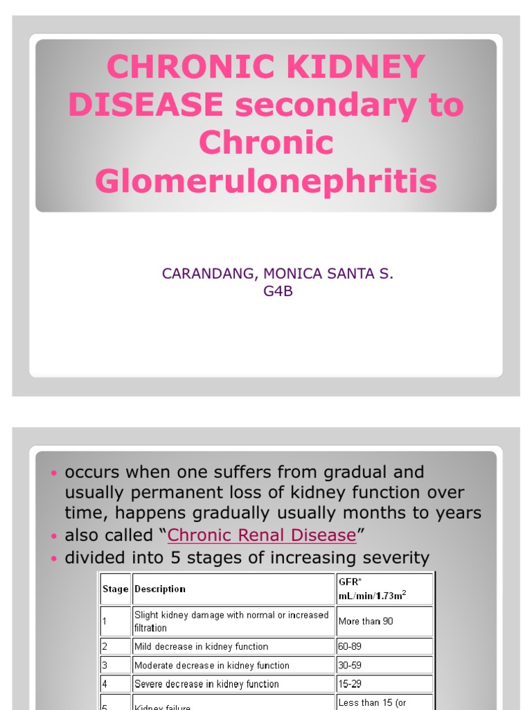 Chronic Glomerulonephritis Overview | PDF