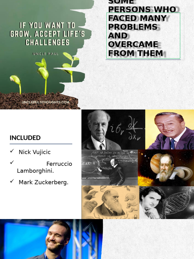 Some Persons Who Faced Many Problems and Overcame | PDF