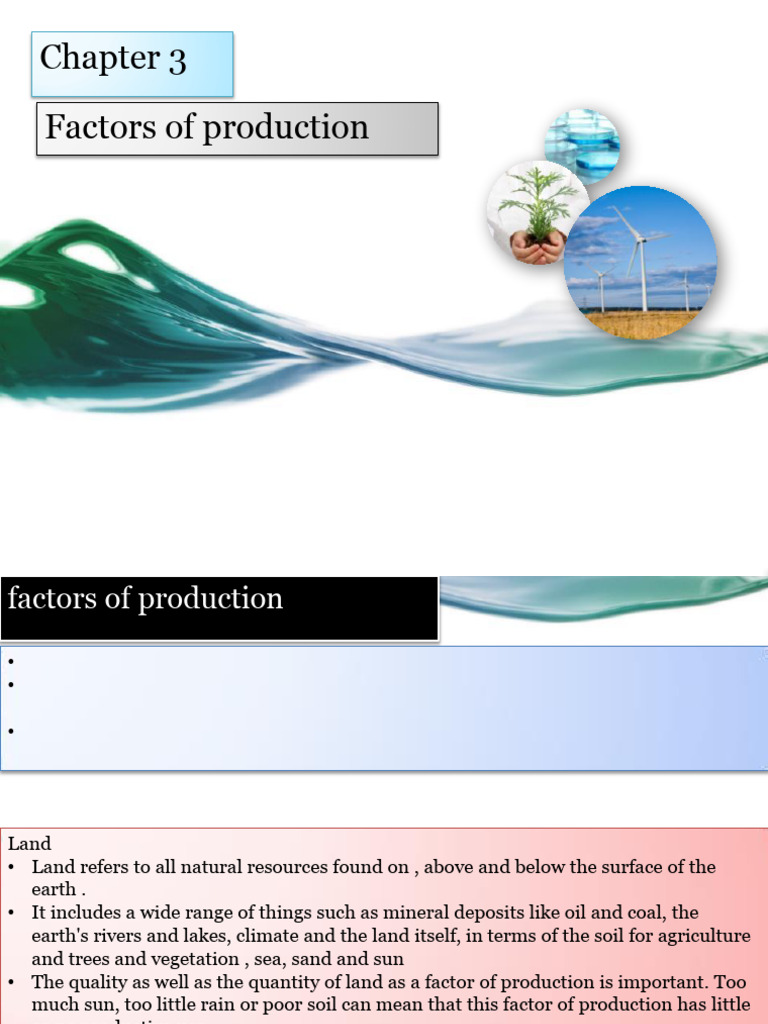 Chapter 3 Factors of Production - Upload | PDF