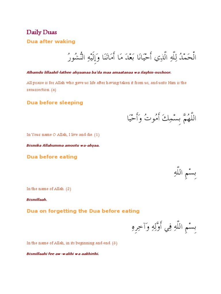 Daily Duas for Everyday Life | PDF | Muhammad | Religious Behaviour And ...