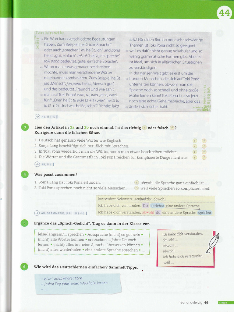 Beste Freunde B11 Kursbuch 46 | PDF