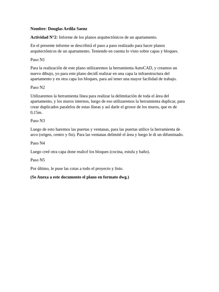 Informe planos autocad pdf