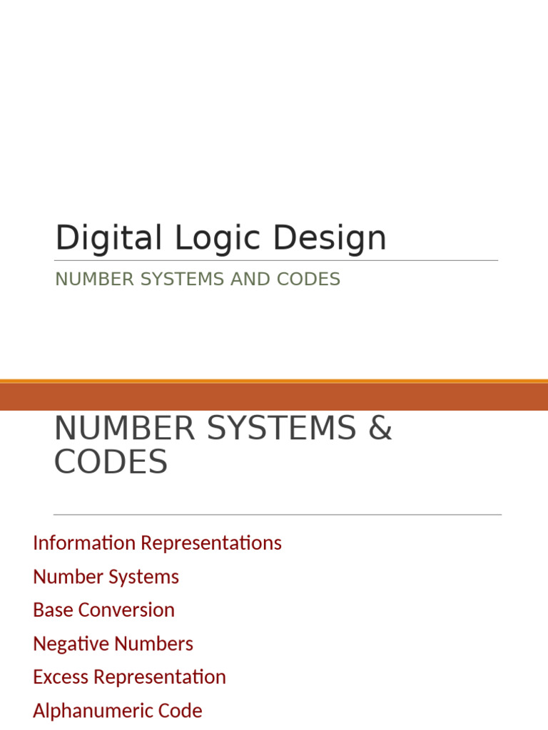 1 Number Systems and Codes | PDF