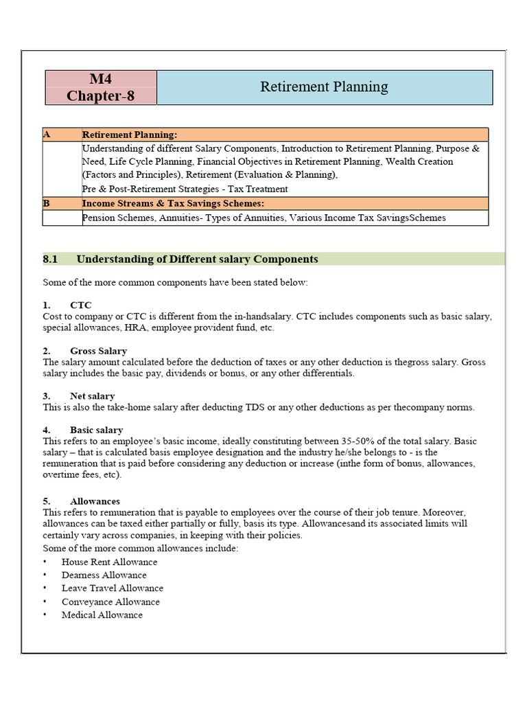 Notes TY - Wealth Management (Unit 4) | PDF