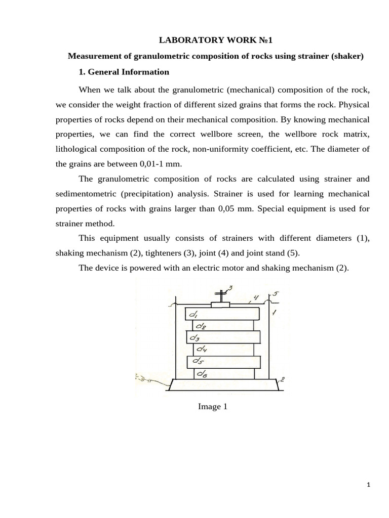 LABORATORY WORK 1 - Reservoir Physics | PDF