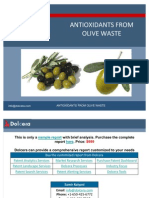 Antioxidants From Olive Waste - Patent and Technology Report - Key Players, Innovators and Industry Analysis