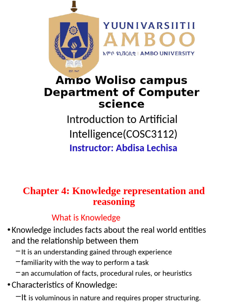 Knowledge Representation in AI | PDF | Machine Learning | Artificial ...