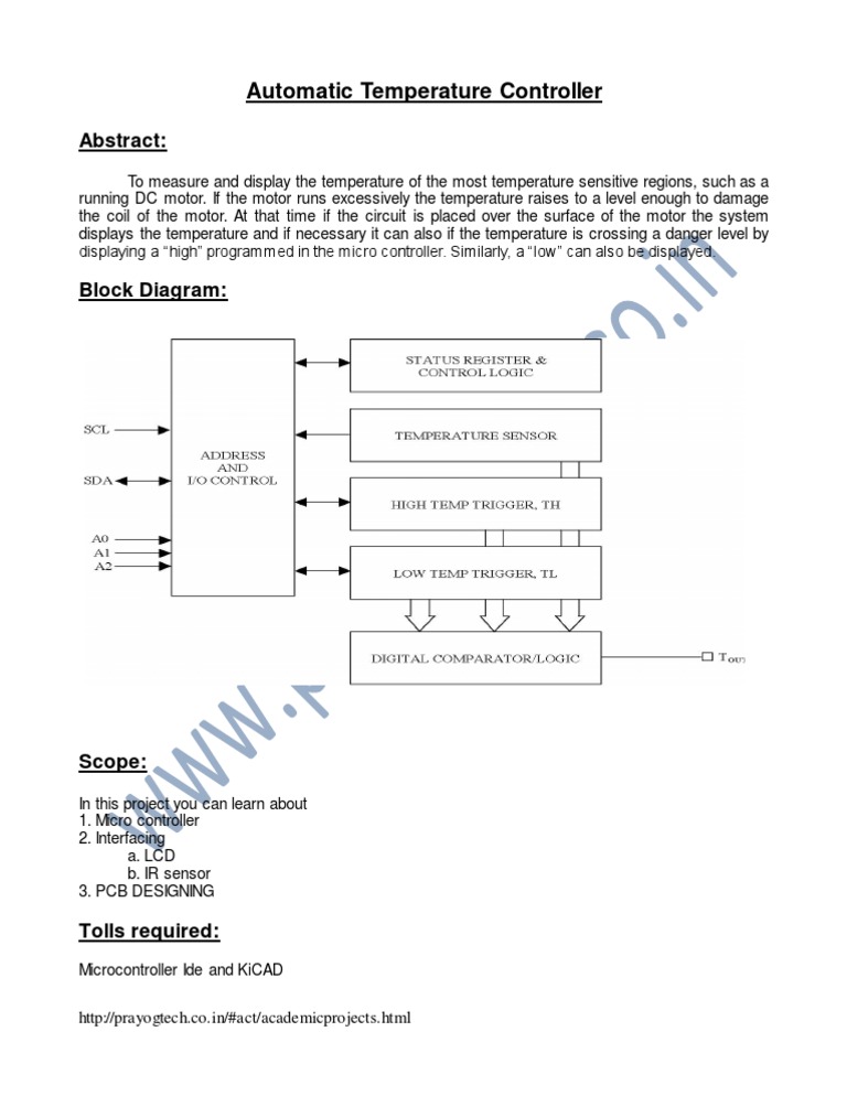Automatic Temperature Control System | PDF