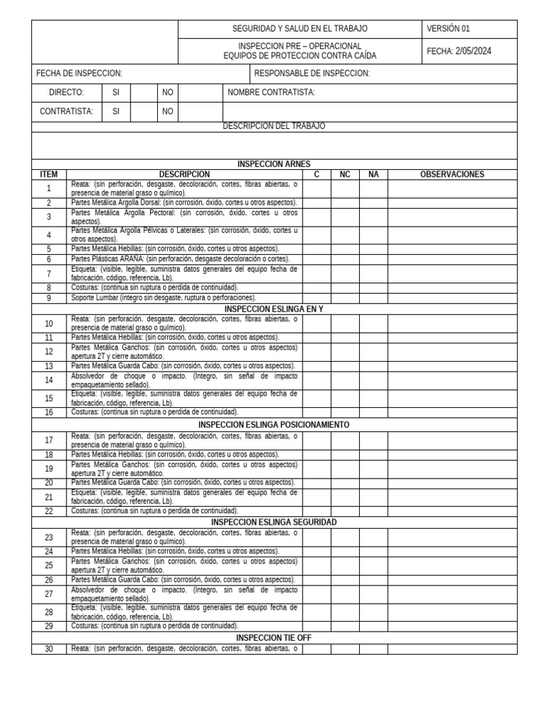 Inspecci n preoperacional epcc pdf