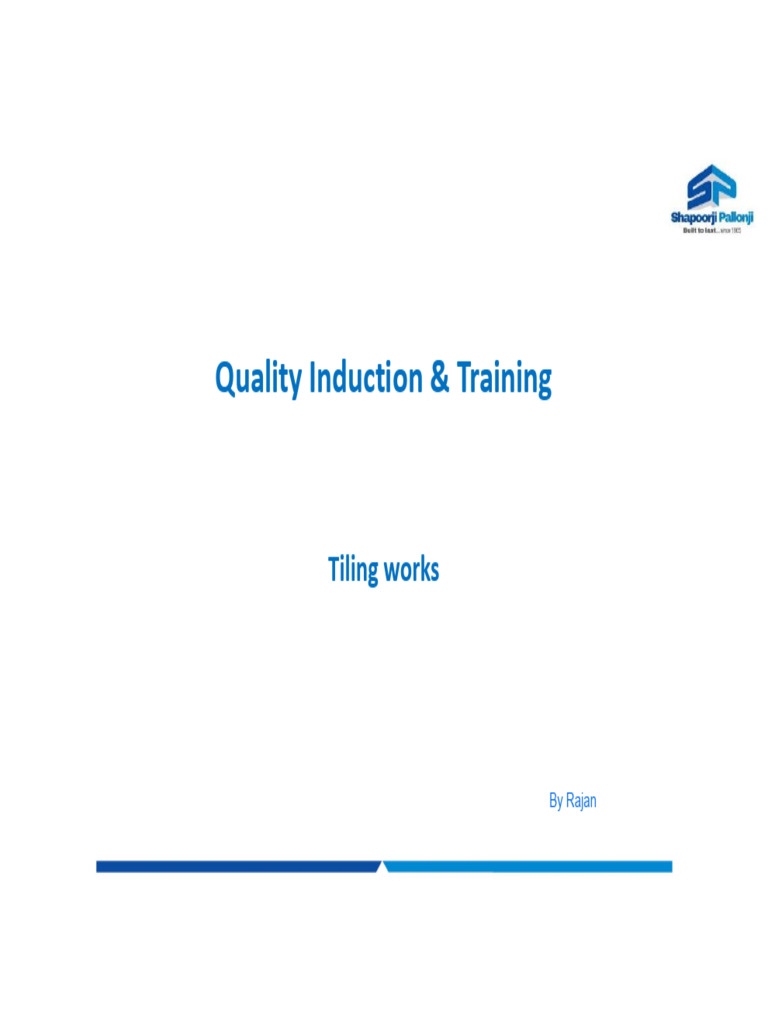 Tiling Training and Best Practices Guide | PDF | Tile | Building Materials