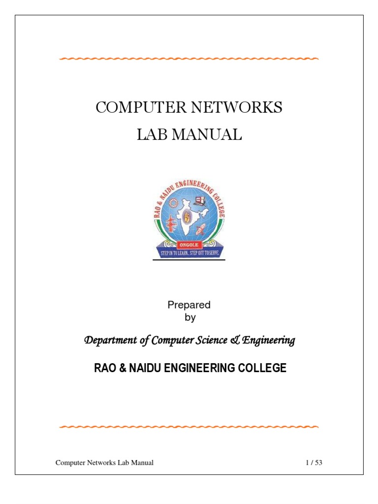 JNTU B.tech Computer Networks Lab Manual All Programs PDF Network