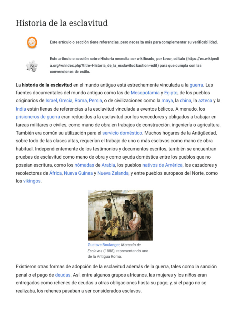 Historia de La Esclavitud | PDF